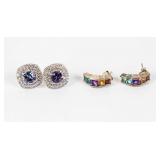 Jewelry 2 Pair Sterling Silver Earrings