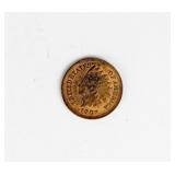 Coin 1907 Indian Head Cent  Almost Uncirculated