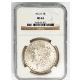 Coin 1902-O Morgan Silver Dollar NGC MS63