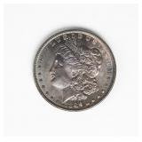 Coin 1886  Morgan Silver Dollar in Gem AU