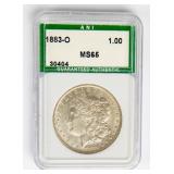 Coin 1883-O  Morgan Silver Dollar ANI MS65