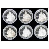 Coin (6) George Washington Silver Half Dollars Prf