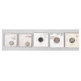 Coin (5) United States & Canada Type Coins