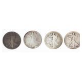 Coin (4)  Walking Liberty Half Dollars Semi Keys