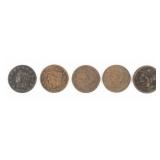 Coin (5) United States Large Cents