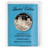 Coin 1972 Apollo 17 Eyewitness  Sterling Silver