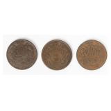 Coin (4) Two Cent Pieces 1864, 65, 67 & 68