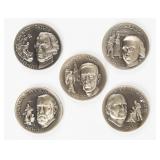 Coin (5) Wittnauer Presidential Sterling Medals