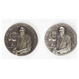 Coin (2) Wittnauer Longines Sterling Medals 3.4 T