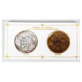 Coin Founding of Santa Fe Silver & Bronze Medals
