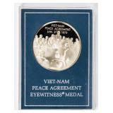 Coin 1973 Viet-Nam  Peace Medal Sterling Silver