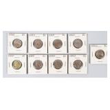 Coin (9) 1938-D Jefferson Nickels in Brilliant Unc