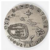 Coin Hawaii 50th State Sterling Silver 4.2 Toz