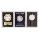 Coin (3) Assorted Medals  Sterling Silver