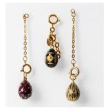 Jewelry Lot of 3 Joan Rivers Egg Charms