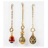 Jewelry Lot of 3 Joan Rivers Egg Charms