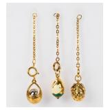 Jewelry Lot of 3 Joan Rivers Egg Charms