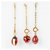 Jewelry Lot of 3 Joan Rivers Egg Charms