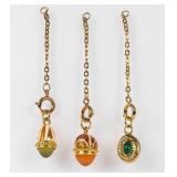 Jewelry Lot of 3 Joan Rivers Egg Charms