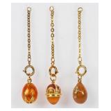 Jewelry Lot of 3 Joan Rivers Egg Charms