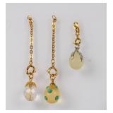 Jewelry Lot of 3 Joan Rivers Egg Charms