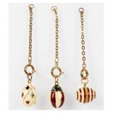 Jewelry Lot of 3 Joan Rivers Egg Charms