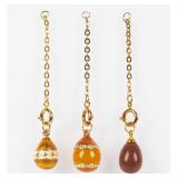 Jewelry Lot of 3 Joan Rivers Egg Charms