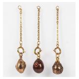Jewelry Lot of 3 Joan Rivers Egg Charms