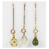 Jewelry Lot of 3 Joan Rivers Egg Charms
