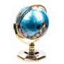 Kalifano Gemstone Globe on Gold Tone Stand