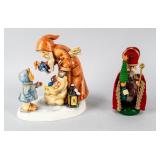 2 Vintage German St Nicholas Figurines