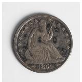Coin 1854 W/ Arrows Seated Half Dollar Choice XF