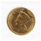 Coin 1882 United States $3 Gold (Repaired)