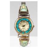 Jewelry Navajo STG Opal/Turquoise Watch