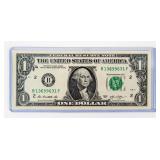 Currency 2013 Radar Repeater $1 Federal Res. CU