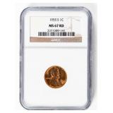 Coin 1955-S Lincoln Cent NGC MS67 RD