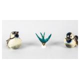 Lot of 3 Porcelain Bird Figurines