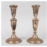 Vintage Pair of Reed & Barton Sterl Candlesticks