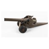 Vintage 1950s Big Bang Military Toy Cannon