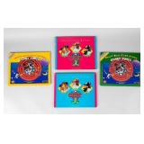 Set of 4 Looney Tune & MLB Comic Ball Card Albums
