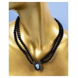 Jewelry Cameo Sterling Silver Necklace & Earrings