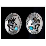 Jewelry Sterling Silver Kokopelli Earrings