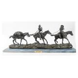 Art C.M. Russell Changing Outfits Bronze Sculpture