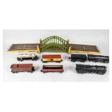 Set of 8 Vintage Lionel Engines, Cars & Bridge