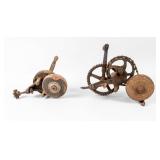 Pair of Vintage Rustic Grinders