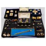Jewelry Lot Cuff Links/Pins/Tie Tacks