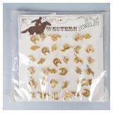 Lot of 100+ Gold-Toned Western Pins/Earrings