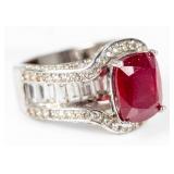 Jewelry Sterling Silver Ruby Ring