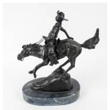 Art Remington Inspired Arizona Cowboy Bronze Sculp