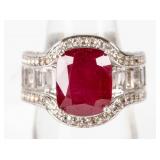 Jewelry Sterling Silver Ruby Ring